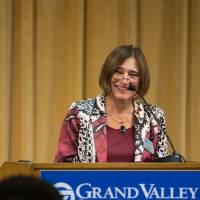 Dean Hiskes welcomes to audience to the event